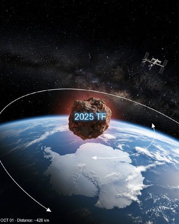 The Asteroid 2025 TF made an extremely close pass by Earth recently
