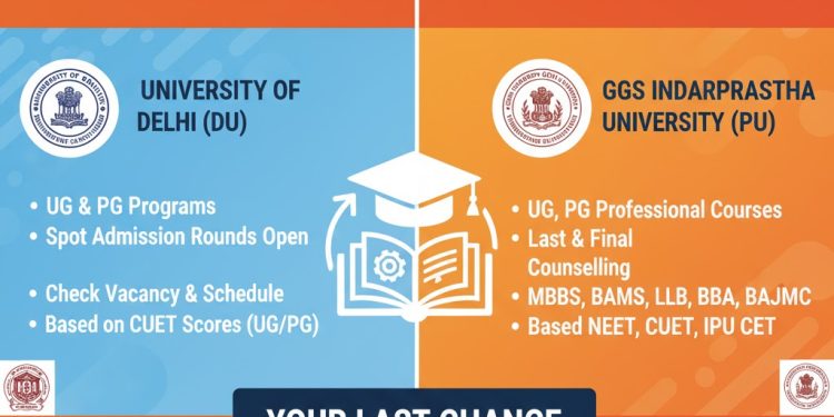 Admissions process for University of Delhi (DU) and Guru Gobind Singh Indraprastha University (IPU)
